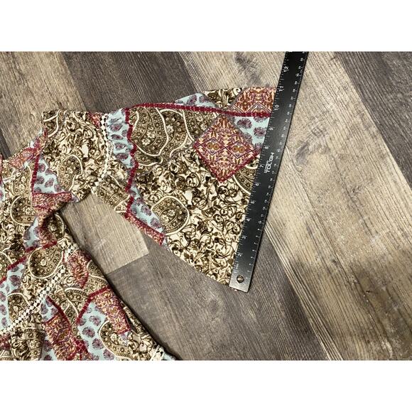 Design Lab Womens Small Bohemian Hippie Flowy Tunic Cottage Core Peasant Dress - Picture 9 of 15